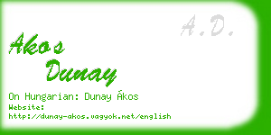 akos dunay business card